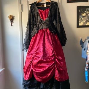 Red and Black Halloween Witch/Pirate Dress